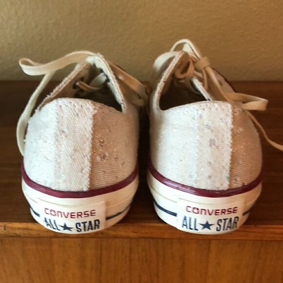 Converse Shoes Allstar low cut natural shoes sparkle! Red & blue arrow print 8 - Picture 6 of 13